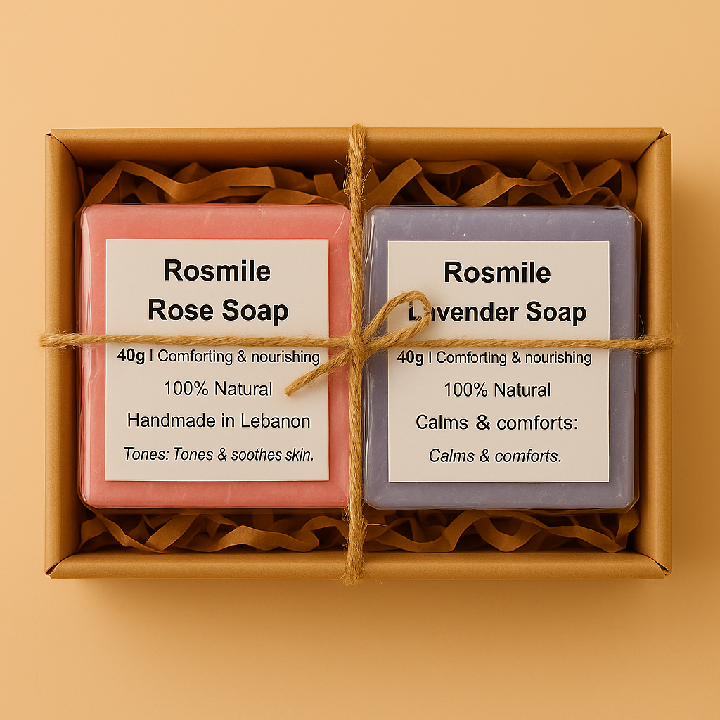 Two different soaps into box